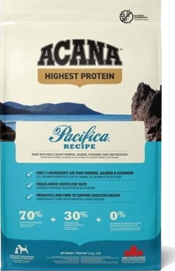 Acana Pacifica Tørrfôr til voksne hunder 11,4 kg Uten korn Acana Pacifica Tørrfôr til voksne hunder 11,4 kg Uten korn