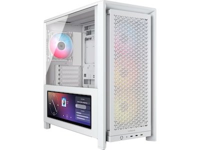 Corsair 4000D Performance Midi Tower Kabinett med Herdet Glass Hvit Corsair 4000D Performance Midi Tower Kabinett med Herdet Glass Hvit