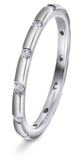 Pan Jewelry, Ring i sølv med zirkonia, størrelse 56