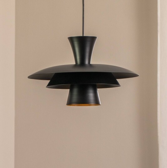 Pendellampe Plato Luminex dimbar Sort Stue / spisestue Metall Moderne