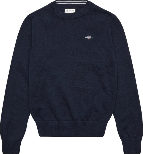 Gant Kids Shield Cotton Crew Neck Sweater EVENING BLUE 164