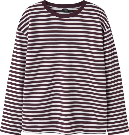 LMTD Nlfrain Ls Rlx Top Burgundy 158 164 LMTD Nlfrain Ls Rlx Top Burgundy 158 164