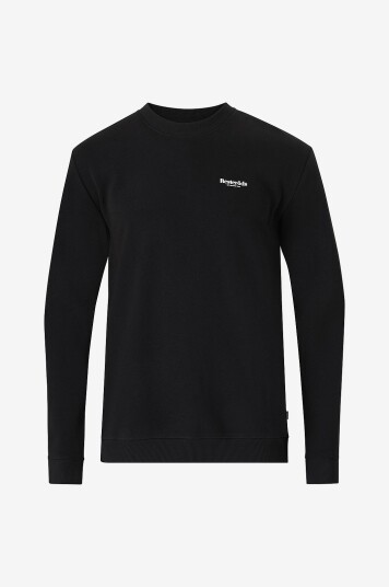 Resteröds Collegegenser Regular Crewneck Svart