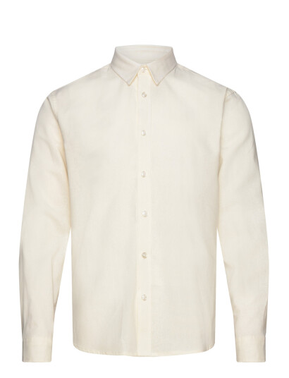Clean Cut Copenhagen Cotton / Linen Shirt L/S Cream M Clean Cut Copenhagen Cotton / Linen Shirt L/S Cream M