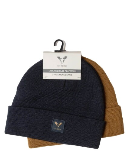 Fat Moose Base Beanies - 2 stk Blå Fat Moose Base Beanies - 2 stk Blå