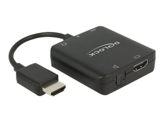 Delock HDMI-lydsignalutskiller 4K Kompakt Svart