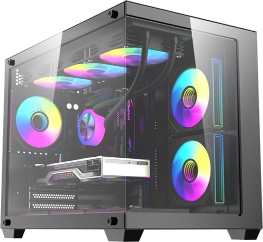 Darkflash B275 PRO Kabinett 6 Fans svart B275 PRO BLK +6F