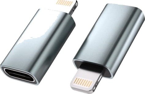 FA02 Lightning til Type-C Adapter - Grå, 27W Hurtiglading