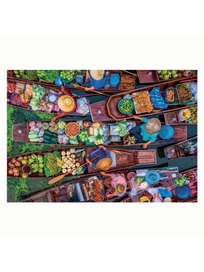 Clementoni Puzzle Floating Thai Market 1000pcs. Gulv