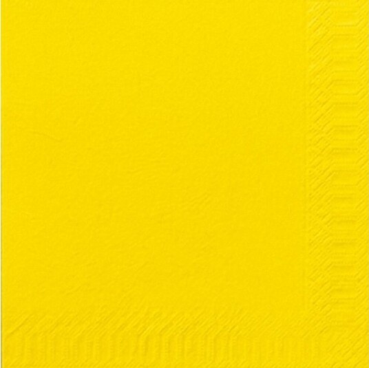 Serviet Duni 33X33 Cm 3 Lag Gul,125 Stk/Pk