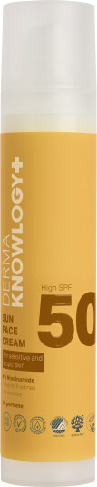 DermaKnowlogy Solkrem SPF 50 Ansikt 50ml - Vegansk og Parabenfri Beskyttelse