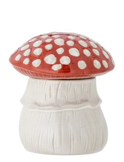 Bloomingville Sophine Jar W/Lid - Red - 14X15.5CM Bloomingville Sophine Jar W/Lid - Red - 14X15.5CM