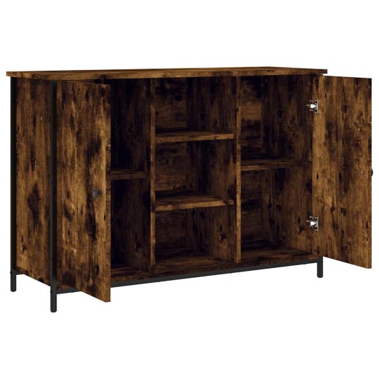 vidaXL Skjenk røkt eik 100x35x70 cm konstruert tre