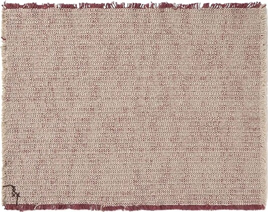 Lorena Canals Handloom Placemats Natural And Marsala Set Of 2   Pink   38X 50CM