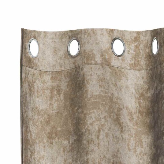 Gardin med gardiner 2 pcs champagne 225 x 140 cm Fløyel Gardin med gardiner 2 pcs champagne 225 x 140 cm Fløyel
