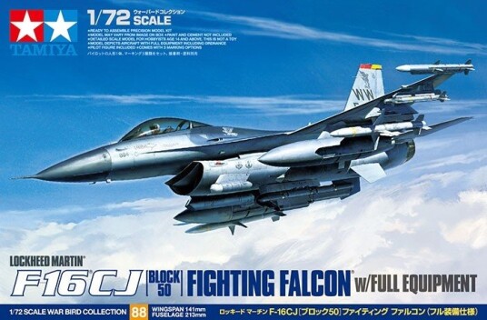 Tamiya 1/72 F-16CJ Block 50 Fighting Falcon w/Full Equipment 60788