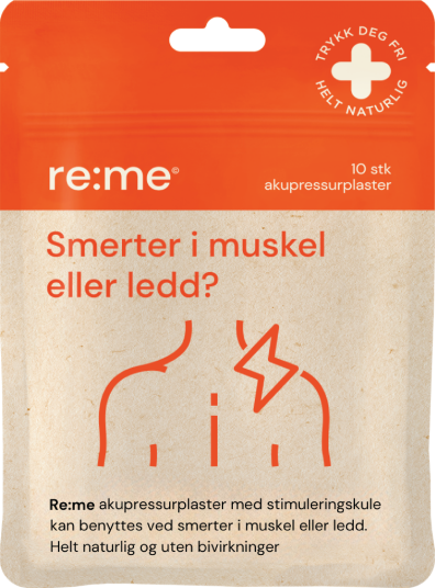 Re:me Smerter i muskel eller ledd Akupressurplaster 10 stk. Re:me Smerter i muskel eller ledd Akupressurplaster 10 stk.