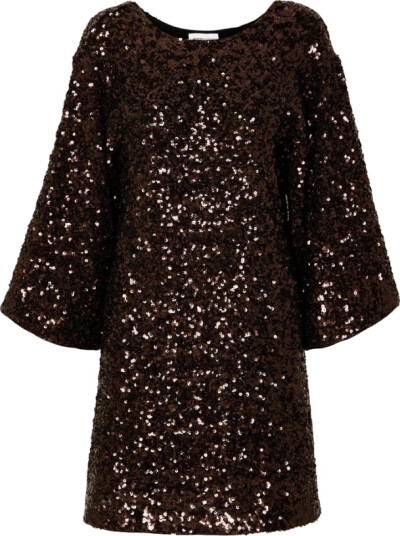 Selected Femme Mallie SS Short Sequins Dress B - Java 36