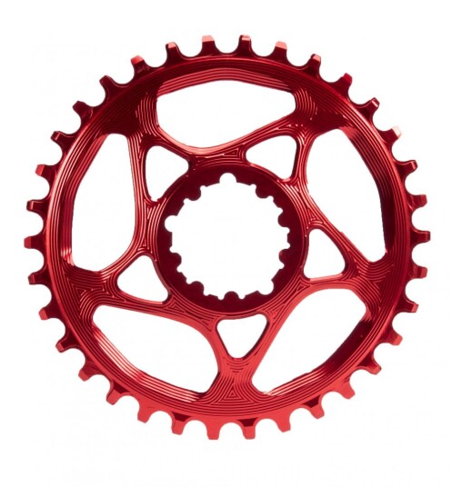 Absolute Black Drev 34T Direkte Montering SRAM GXP/BB30/DUB Rød