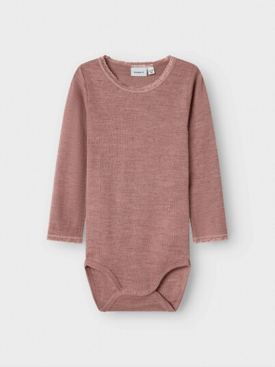 Name It Wang Wool Needle Long Sleeve Body Solid Rosa 110 Name It Wang Wool Needle Long Sleeve Body Solid Rosa 110