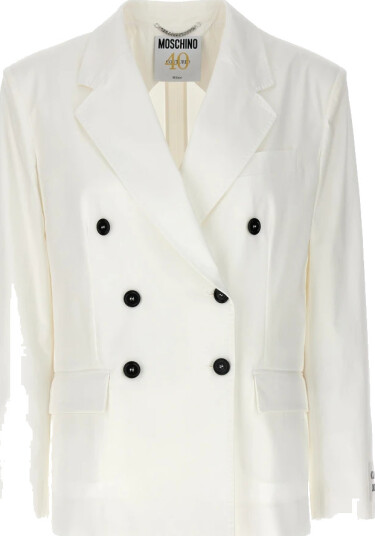 Moschino Dame Jakker Hvit L, Moschino Dame Jakker Hvit L,