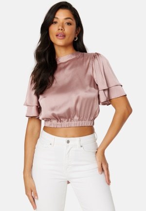 BUBBLEROOM Doreen butterfly sleeve blouse Dusty pink 34