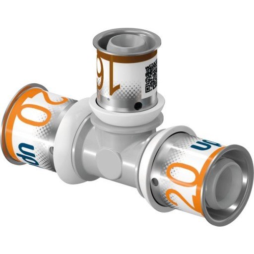Uponor S-Press Tee Reduksjon PPSU 25-16-25 for Rørdeler