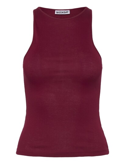 Weekday Fitted Cotton Jersey Tank Top Red XXS Weekday Fitted Cotton Jersey Tank Top Red XXS