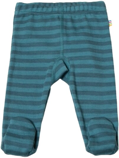 Joha Stripe Leggings Med Fot I Ull Blå (60) Joha Stripe Leggings Med Fot I Ull Blå (60)