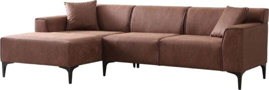 Malpani Sofa med Divan 4 sits Cognac