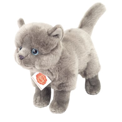 Teddy HERMANN karteuserkatt stående mørkegrå 20 cm Teddy HERMANN karteuserkatt stående mørkegrå 20 cm