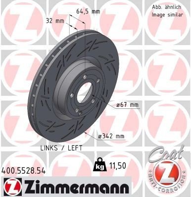 Bremseskive ZIMMERMANN 400.5528.54