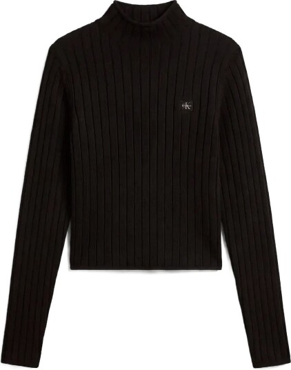 Calvin Klein Jeans Woven Label Tneck Sweater Black M