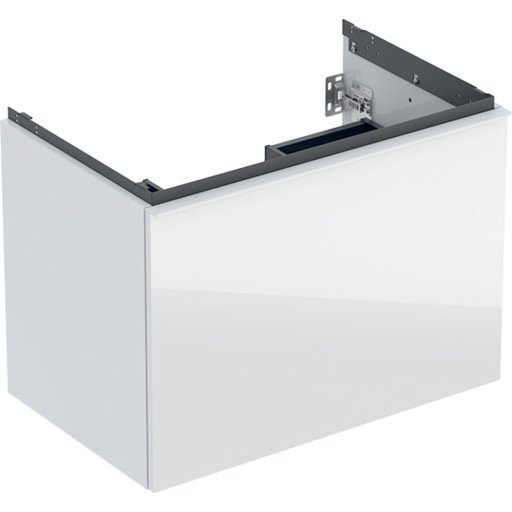 Geberit Acanto servantskap 74x47,5 cm hvitt glass