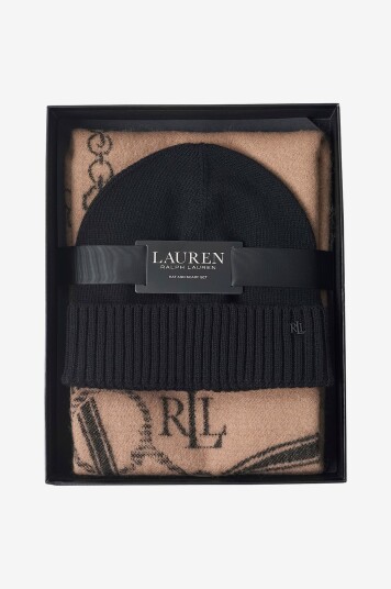 Ralph Lauren Lauren Lue + skjerf Acrylic Blend eqst Scrf Ht gbx Beige Ralph Lauren Lauren Lue + skjerf Acrylic Blend eqst Scrf Ht gbx Beige