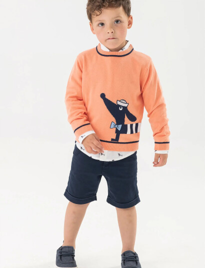 Boboli Satin Bermuda Shorts Navy 104