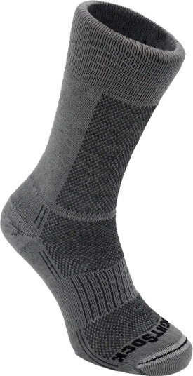 Wrightsock Merino Coolmesh II Merino Wool Crew Anti Blister System Grey/Smoke 34-36