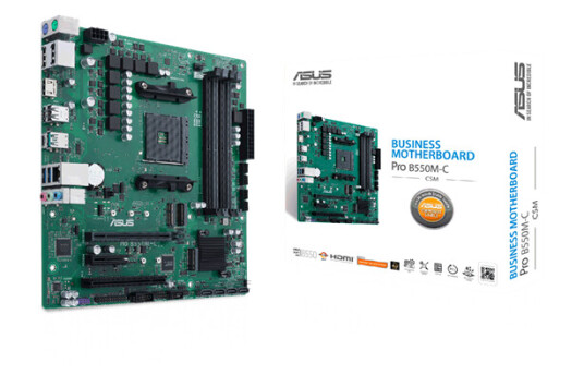 ASUS Pro B550M-C Micro ATX Hovedkort med AMD B550 Chipset og USB-C ASUS Pro B550M-C Micro ATX Hovedkort med AMD B550 Chipset og USB-C