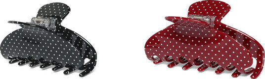 Gina Tricot 2-Pack Dotted Hair Clip Black ONE SIZE Gina Tricot 2-Pack Dotted Hair Clip Black ONE SIZE