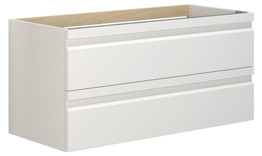 Dansani Inzo Underskap m/2 skuffer 100x44x48 cm Int.grep Hvit Matt Lakk