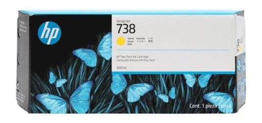 HP 738 / 676M8A - Yellow Ink - Blekkpatron Yellow HP 738 / 676M8A - Yellow Ink - Blekkpatron Yellow