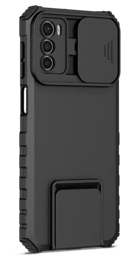 EIDERWOOD Motorola Moto G42 Håndverker Deksel m. Kickstand & Cam Slider - Svart