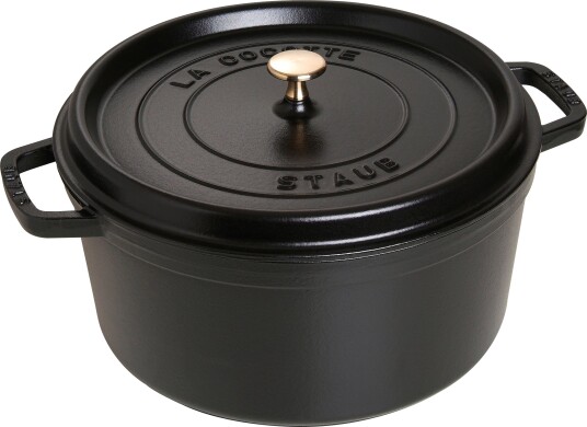 Staub Rund Gryte 30 cm 8,35 liter Svart 1721314-02-0 1721314-01-0 Staub Rund Gryte 30 cm 8,35 liter Svart 1721314-02-0 1721314-01-0