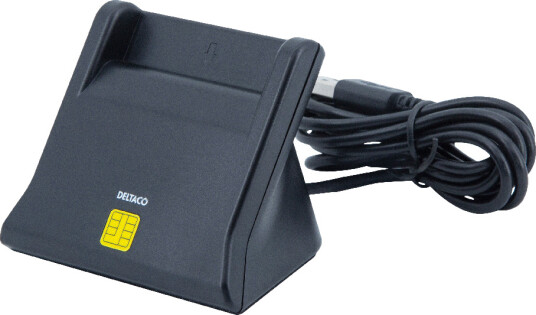 DELTACO UCR-156 Smart card reader USB black