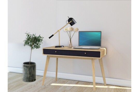 Olivet Skrivebord 120 cm Natur/Svart