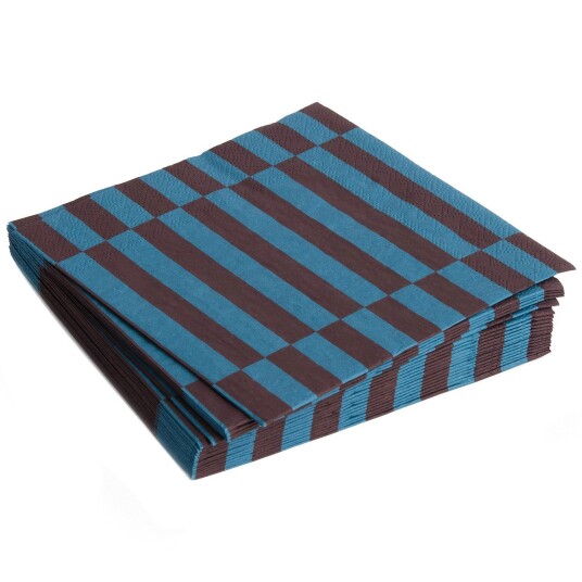 Hay Pattern Servietter 16x16 cm Antrasitt / Bordeaux