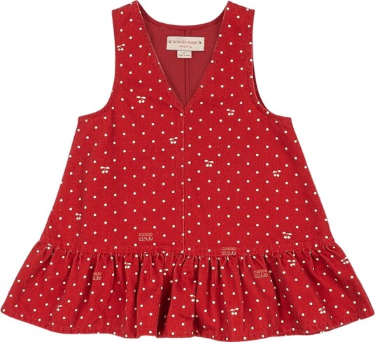 Konges Sløjd Kjole   Denim   Magot   Cherry Dot Derby   Konges Sløjd   7 8 år (122 128)   Kjole Hvit Rød