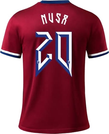 Norges landslag fotballdrakt (kun T-skjorte), nr. 20 Nusa ungdomsstørrelse M, fotballtrøye