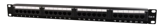 Gembird Npp-C624cm-001 - Patchpanel Med Kabelstyring - Cat 6 - Svart - 1U - 19" - 24 Porter Gembird Npp-C624cm-001 - Patchpanel Med Kabelstyring - Cat 6 - Svart - 1U - 19" - 24 Porter