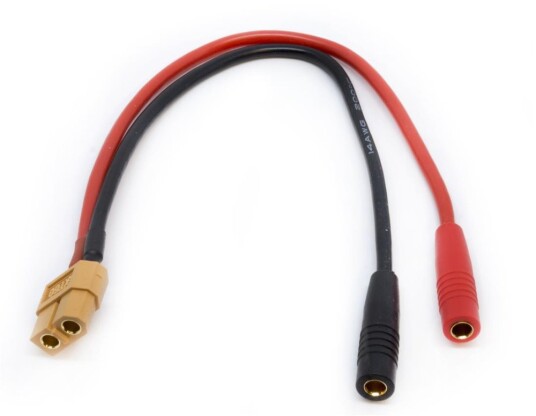 Fuse Ladekabel - XT60 til 4mm banan Overgang